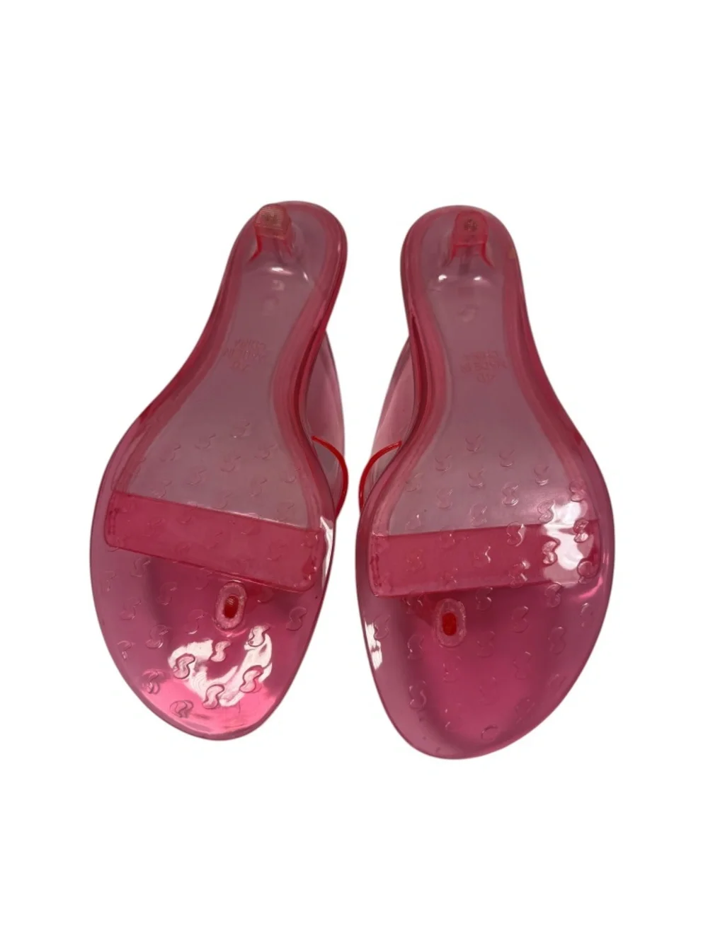 SKIMS Jelly Thong Kitten Heel Sandal Mules Pink Melon EU 40 US 9-9.5